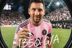 累计造1350球!39岁梅西生涯数据来到927球423助,冲千球+500助